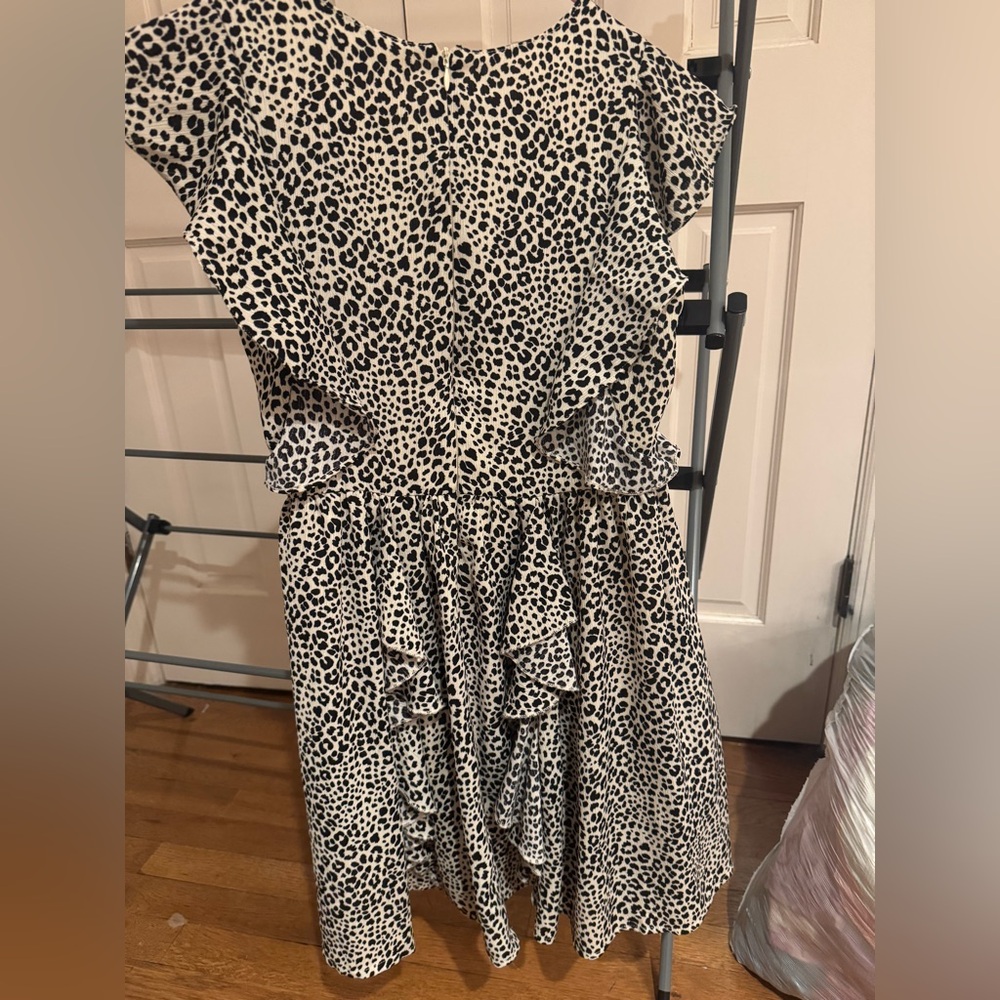 Leopard print girls dress